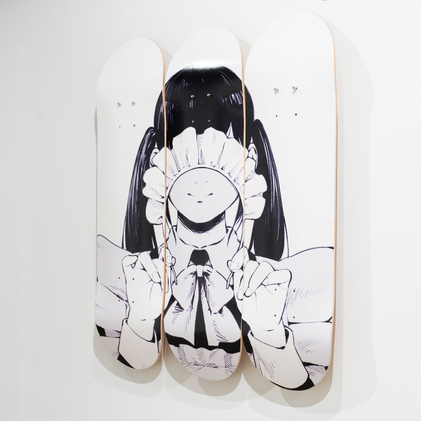 「Shy」 MAID×SKATE　Skateboard Decks  Triptych