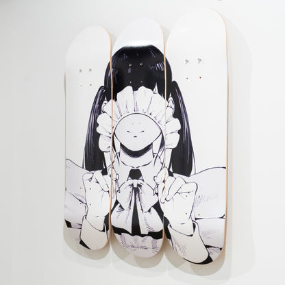「Shy」 MAID×SKATE　Skateboard Decks  Triptych