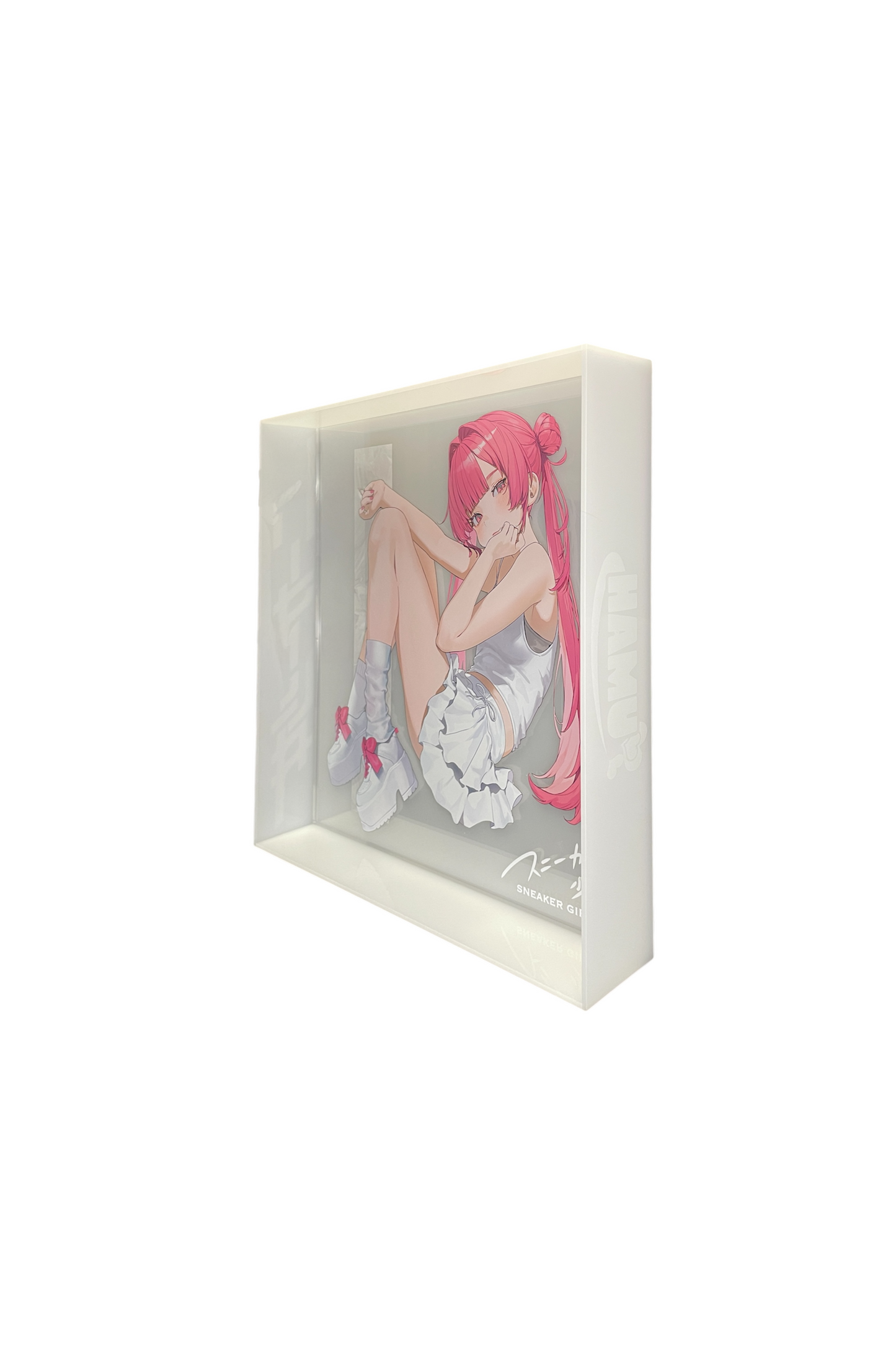 スニーカー少女 feat. はむねずこ 両面加工額装アクリル ナンバリング＆サイン付き Exhibition