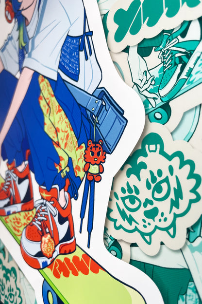 スニーカー少女 feat. ともわか 両面加工額装アクリル ナンバリング＆サイン付き Exhibition