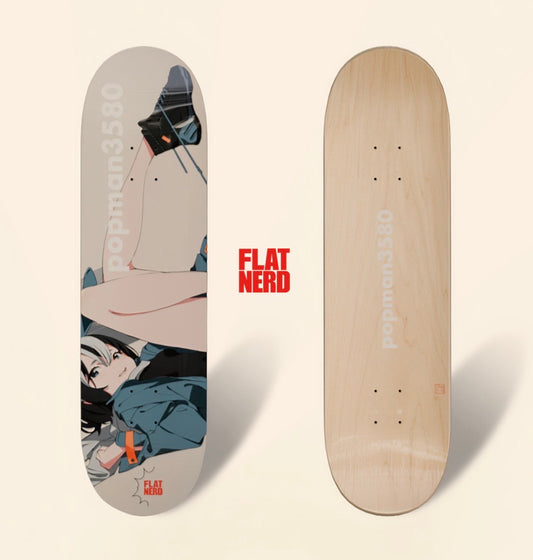 popman3580 × FLAT NERD SKATEBOARD DECK