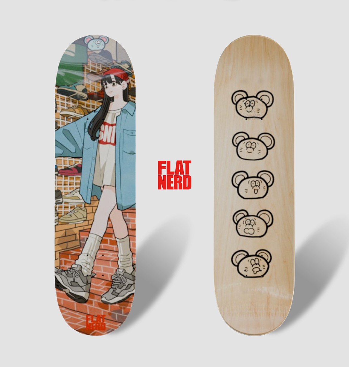 タケウチ リョースケ × FLAT NERD SKATEBOARD DECK