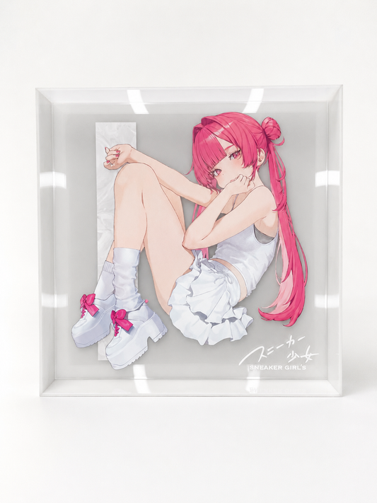 スニーカー少女 feat. はむねずこ 両面加工額装アクリル ナンバリング Exhibition
