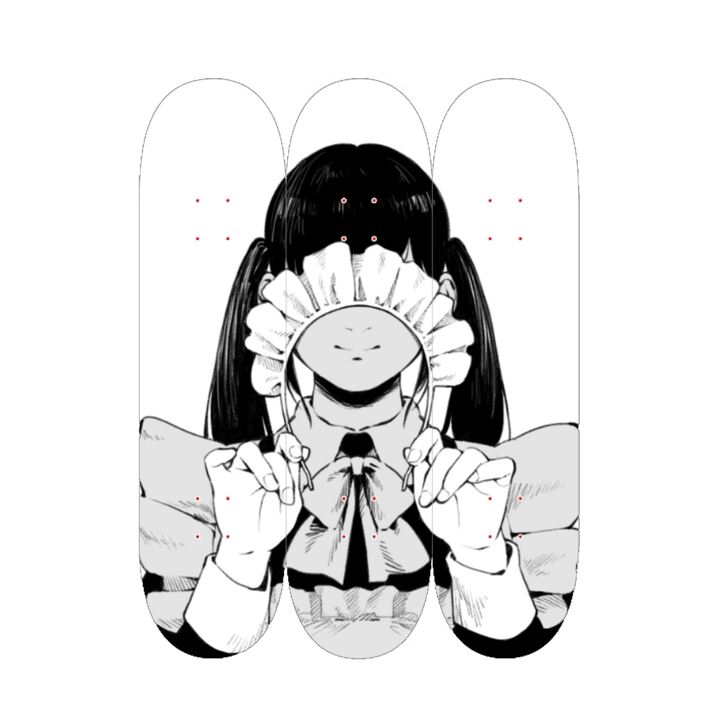 「Shy」 MAID×SKATE　Skateboard Decks  Triptych
