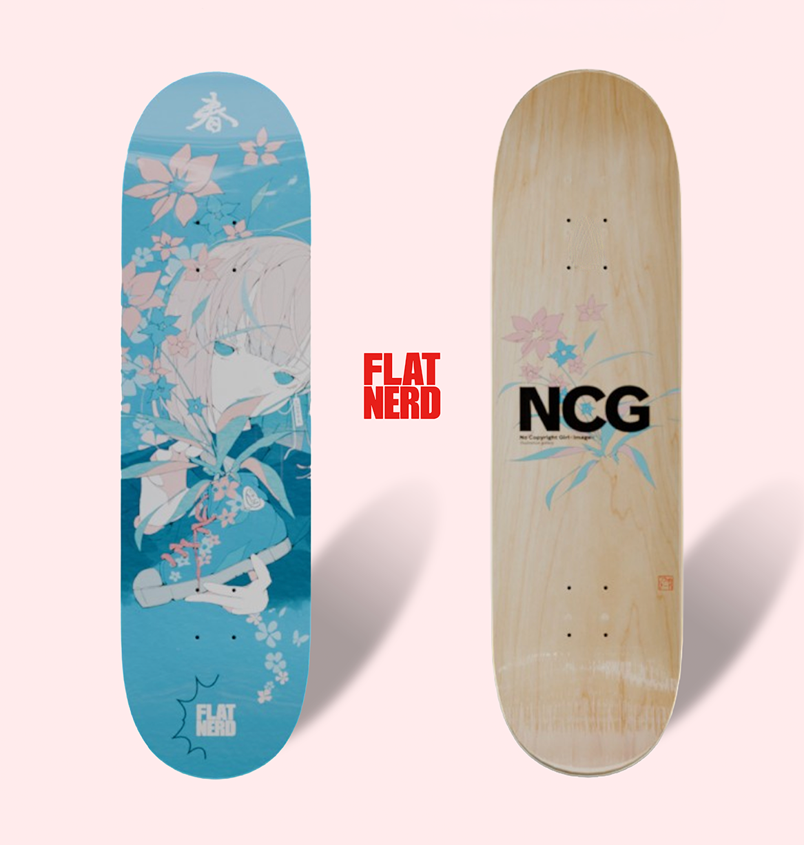 ノーコピーライトガール × FLAT NERD SKATEBOARD DECK