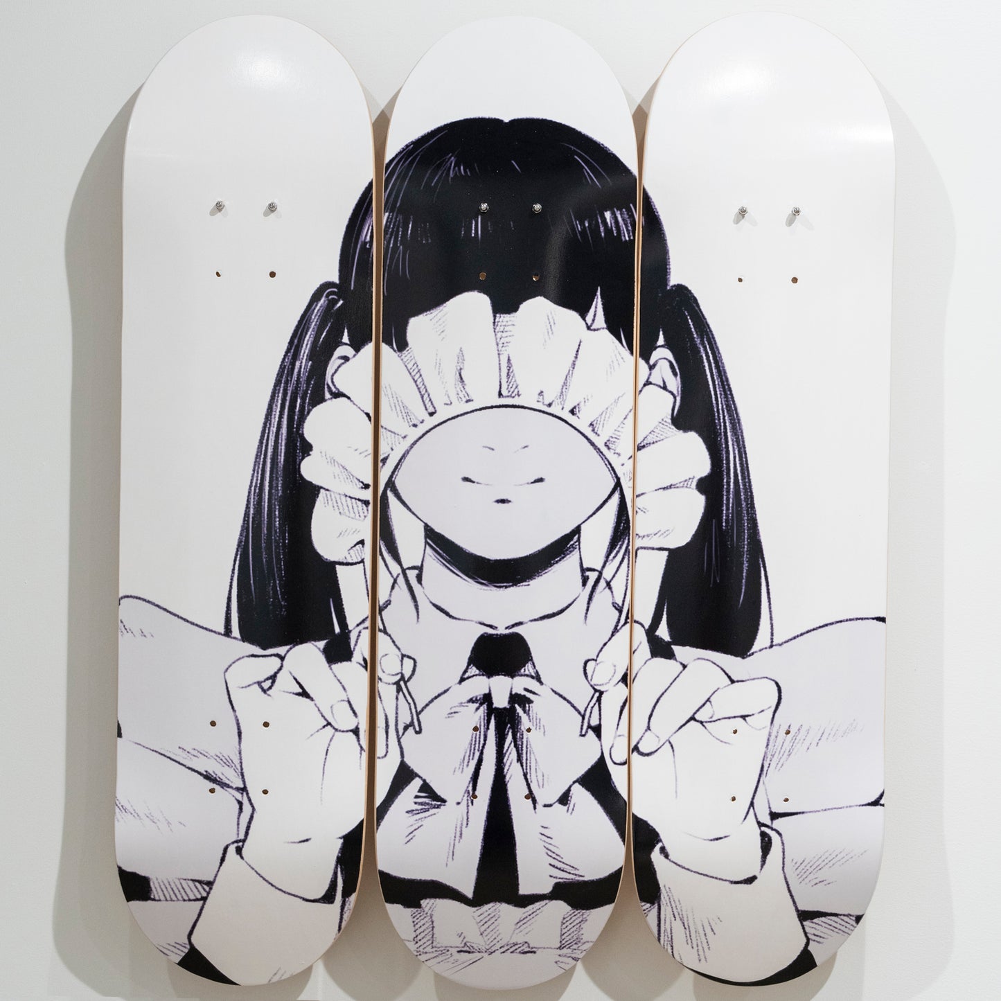 「Shy」 MAID×SKATE　Skateboard Decks  Triptych