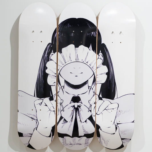 「Shy」 MAID×SKATE　Skateboard Decks  Triptych