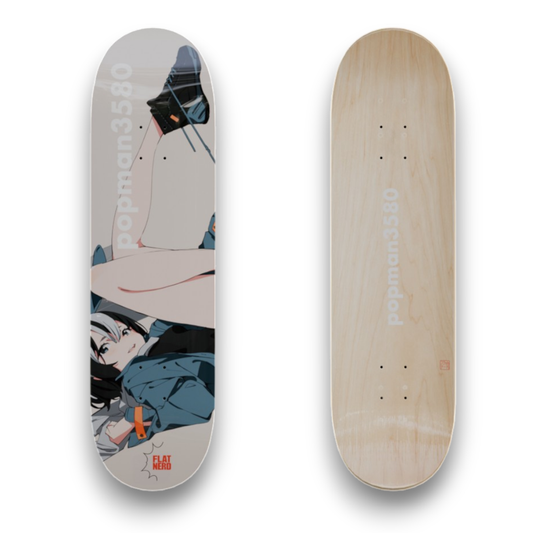 popman3580 × FLAT NERD SKATEBOARD DECK